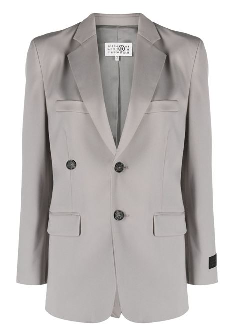 Blazer doppiopetto sartoriale in grigio - donna MM6 MAISON MARGIELA | S52BN0130S47848858